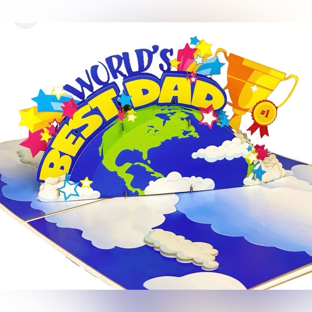 Best Dad in the World Pop Up Card